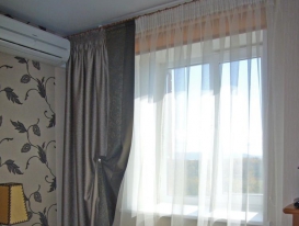Современные шторы с кантом для гостиной.