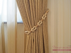 Плетёный подхват для штор в комнату девочки подростка из Сызрани.